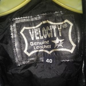 Leather motorcycle jacket